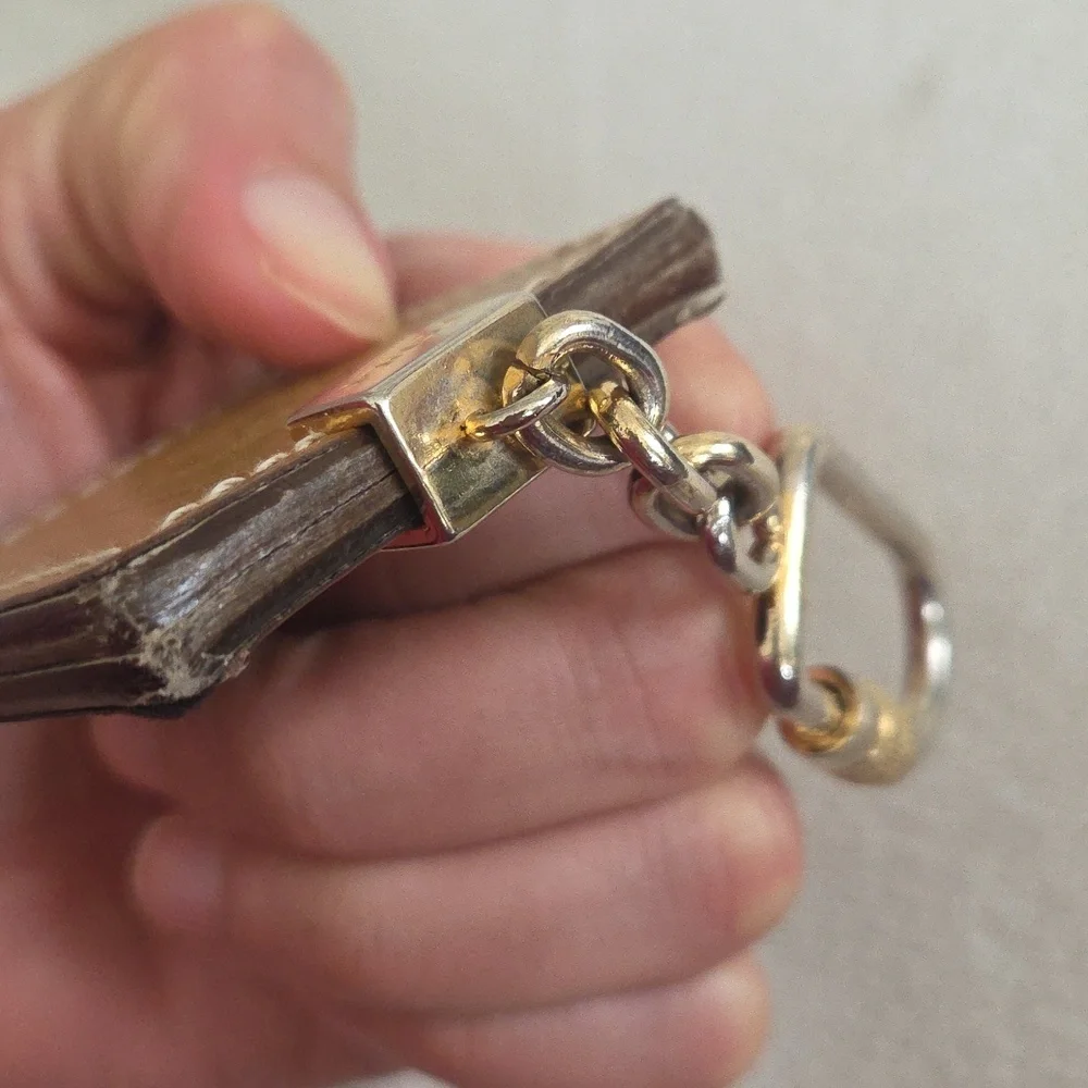 Vintage Leather Fendi Keychain
